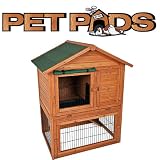 The Cambridge.  A two storey hutch and run suitable for either two dwarf rabbits or two guinea pigs.