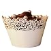 Paper Orchid Rose Vine Cupcake Wrapper Ivory, Set of 12