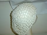S150w, Hand Crocheted Vintage White Gimp Snood