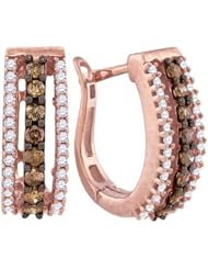 0.48CTW COGNAC DIAMOND FASHION EARRING