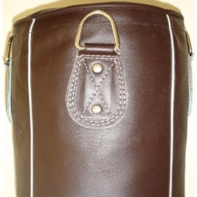 Punch Bag BROWN Real Cowhide Leather 5ft - With FREE STEEL HANGING CHAINS