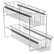 Dual-Tier Chrome Basket Storage Drawers