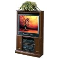 Sauder Planked Cherry-Finish Corner Entertainment Stand