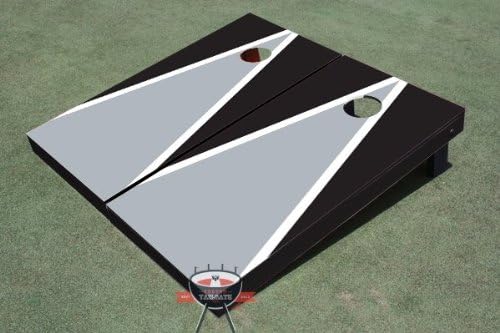 Gray and Black Matching Triangle Corn Hole Boards Cornhole Game Set