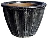 Click for more about XL Columbia Pot Blossom Black - Garden Pots.
