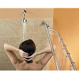 Polder Radial Dou Shower Curtain Rod, Chrome