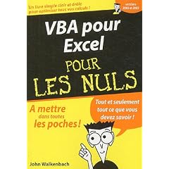 VBA pour Excel pour les nuls