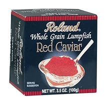 Roland Red Lumpfish Caviar (2x4x6), 3.5-Ounce Jars (Pack of 4)