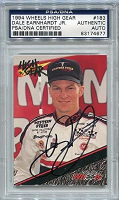 Dale Earnhardt Jr. Rookie NASCAR PSA/DNA Certified Authentic Autograph - 1994 Wheels High Gear (Autographed NASCAR Cards)