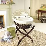 Izziwotnot Humphrey's Corner Humphrey's Bedtime Wicker Moses Basket, Dark