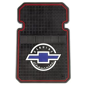 Chevrolet-Logo-Universal-Fit-Molded-Front-Truck-Mat-with-Red-Border-Set-of-2
