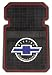 PlastiCo 000658R01 Chevrolet Logo Universal-Fit Molded Front Truck Mat with Red Border - Set of 2