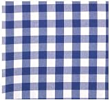 Durable Hand Woven 100% Cotton Blue Picnic Check Tablecloth 54" X 90"