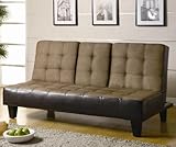 SOFA BED,TAN/BROWN 69-1/4