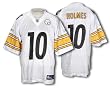 Santonio Holmes Jersey: Reebok White Replica #10 Pittsburgh Steelers Jersey