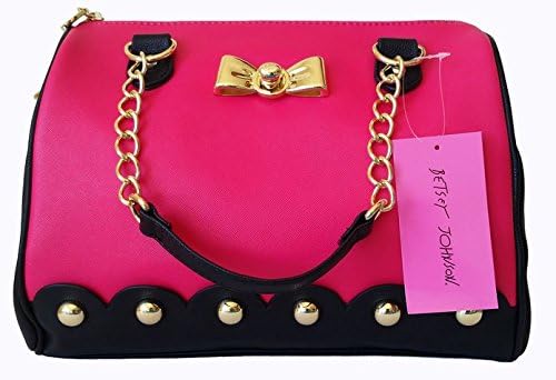 Betsey Johnson Studded Affair FUS/BLK Satchel - BB16650