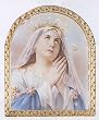 Mary Praying Plaque, 9.5" x 7.5" - MADE IN ITALY