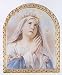 Mary Praying Plaque, 9.5" x 7.5" - MADE IN ITALY