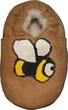 Tibet PLATEAU soft sole infant leather baby shoes with FLEECE bee