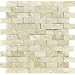 Botticino Beige 1X2 Marble Split-Faced Mosaic Tile