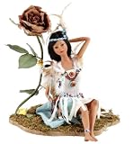KOLISKA 16in Polyresin Indian w/Flower Doll Duck House~Retired