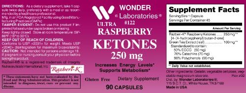 Ultra Raspberry Ketones 250 Mg - 90 Capsules #1222