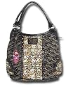 New Ed Hardy By Christian Audigier Quentin Zip Top Hobo Tattoo Handbag~newest 2009 Collection