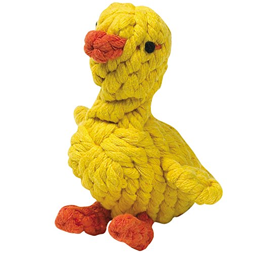 Zanies Rope Duck  Dog Toys, Yellow, 5
