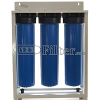 iSpring 3-Stage 20'' Big Blue Whole House Water Filter Sediment Carbon - Compare to CRYSTAL QUEST®