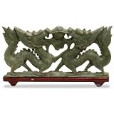 Jade Double Dragon Sculpture
