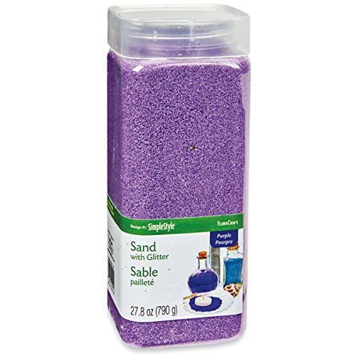 FloraCraft 790gm Sand with Glitter in Reuseable Jar, 27.8-Ounce, Purple
