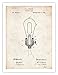 EDISON LIGHT BULB POSTER 1882 Thomas Edison Electric Lamp Us Patent Art Poster Print Inventor Genius Reproduction Gift (5
