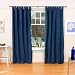 Navy Blue - Tab Top Velvet Curtain / Drape / Panel 43 X 84 Inches - Piece