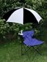 Black/White Clamp On Chair Umbrella for Aluminum or Canvas Folding Chairs