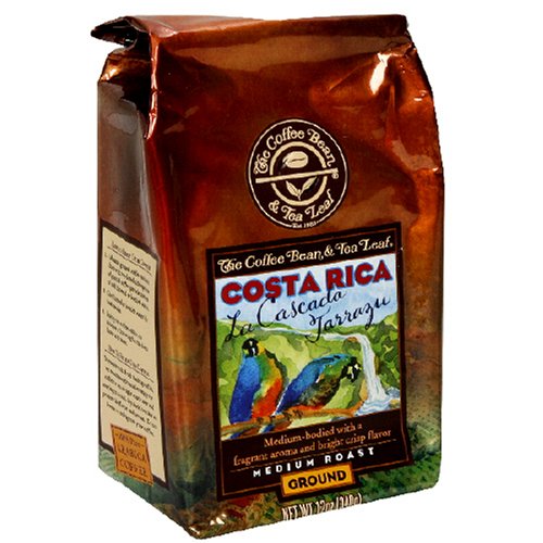 The Coffee Bean & Tea Leaf, Ground Coffee, Costa Rica, 12-Ounce Bags (Pack of 2) by Costa Rica Coffees