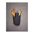 Fellowes Plastic Partition Additions Pencil Cup, 3.5 Inches Width x 5.56 Inches Height, Graphite (75272)