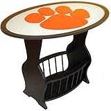 IMAGE OF Fan Creations Clemson Tigers Glass End Table