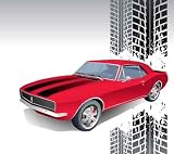 Old American Muscle Car Vector Background - 24
