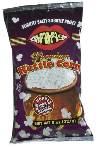 Yaya's Premium Kettle Corn, 8-Ounce Bags (Pack of 12)