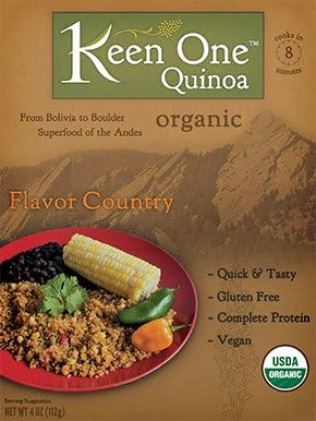 Keen One Quinoa - Flavor Country - Smart & Simple Instant Seasoned Quinoa (Case of 10)