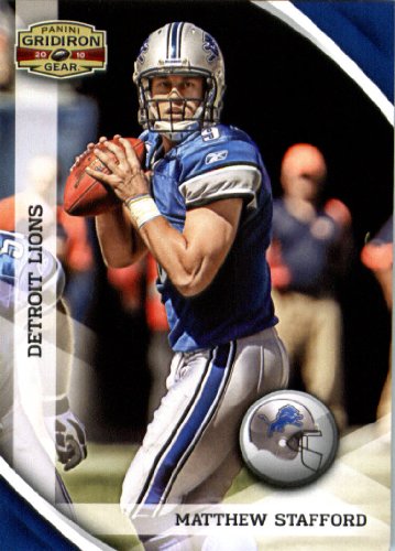2010 Panini Gridiron Gear Football Card # 48 Matthew Stafford - Detroit Lions - NFL Trading Card in Screwdown Case