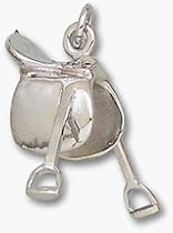 Large "Horse Saddle" Pendant - Sterling Silver Jewelry