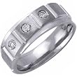 Slope Diamond Men's Wedding Band