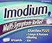 Imodium Multi-Symptom Relief Caplets with Loperamide Hydrochloride and Simethicone, Anti-Diarrheal Medicine for Treatment of Diarrhea, Gas, Bloating, Cramps & Pressure, 18 ct