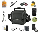 Sony HDR-SR7 / SR8 Accessory Kit (Includes 4 Year Extended Warranty, Lowepro Carrying Case and Memory Wallet, High Capacity Battery and Charger, Memory Card Reader, 57in Tripod, 3-Piece Filter Kit, Universal Screen Protectors, Lens Cleaning Kit, and LCD Cleaning Kit with Microfiber Cloth)