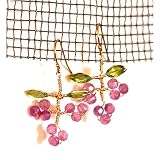 14K Gold Amethyst Grape Earrings, MADE IN AMERICA