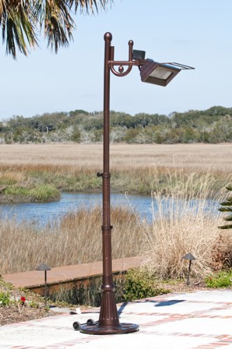 Hammer Tone Bronze Tradition Design Pole Mounted Infrared Patio Heater
