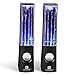 SoundSOUL Dancing Water Speakers LED Speakers Light Show Water Fountain Speakers (3.5mm Audio Plug, 4 Colored LED Lights, Dual 3W Speakers, Portable Lightweight ) - Black
