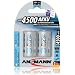 Ansmann maxE - Pilas recargables NiMH C 4500 mAh (Paquete de 2)