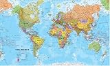 Huge World Political Wall Map - Laminated